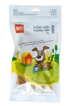 Pochoutka sušená MAPES králičí ouško 55g Akce