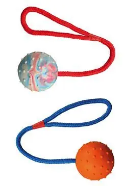 Hračka pes Míč hrbolatý na šňůrce 6cm/30cm Trixie Horká Nabídka