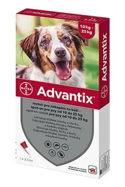 Advantix Spot On 1x2,5ml pro psy 10-25kg (1 pipeta) Jen Po Omezenou Doba