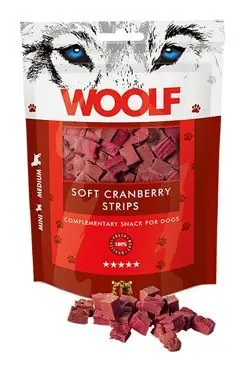 WOOLF pochoutka soft cranberry strips 100g Nakupujte Hned