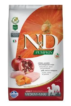 Časově Omezené N&D Pumpkin DOG Adult M/L Chicken&Pomegranate 12kg