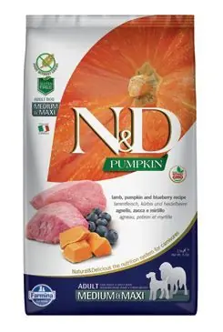 N&D Pumpkin DOG Adult Mini Lamb & Blueberry 800g Omezená Nabídka