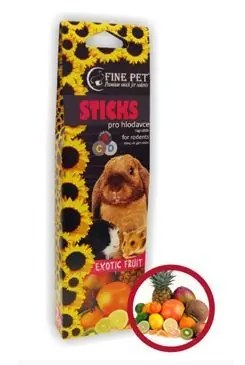 Finální Výprodej FINE PET Tyčinka Hlodavec exot ovoce 2ks/110g